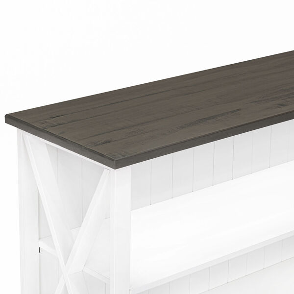 Lucas White and Grey Storage Console, image 3