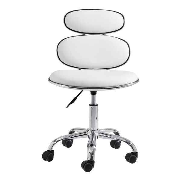 Iris White and Silver Office Chair, image 4