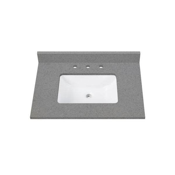 Lotte Radianz Contrail Matte 31-Inch Vanity Top with Rectangular Sink, image 1
