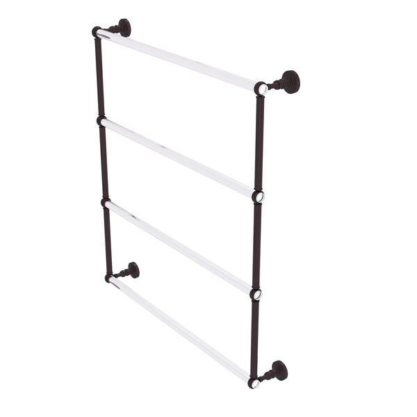 Pacific Grove Antique Bronze 4 Tier 30-Inch Ladder Towel Bar with Twisted Accent, image 1