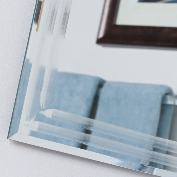Tri Bev Silver 22 x 28-Inch Rectangular Beveled Frameless Bathroom Mirror, image 3