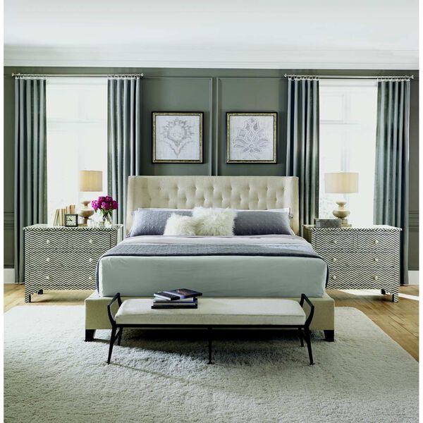 Maxime Beige and Black Wing Bed, image 3