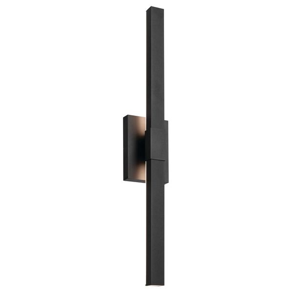 Nocar Textured Black LED Outdoor Wall Light, image 1