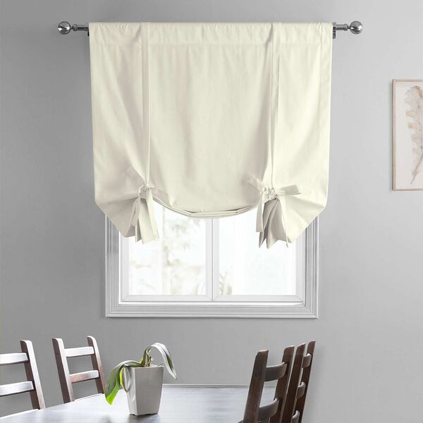 Solid Cotton Tie-Up Window Shade Single Panel, image 2