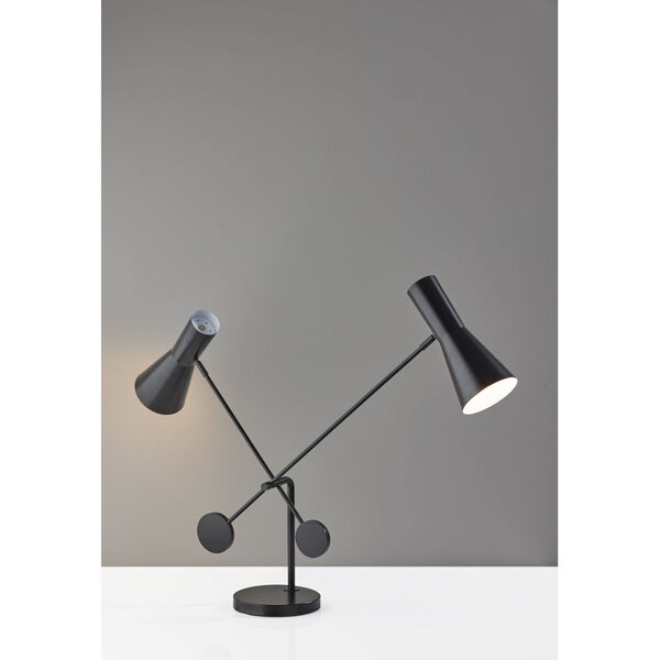 Bond Black Two-Light Desk Lamp, image 4