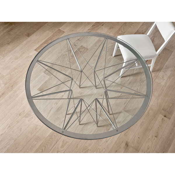 Axel Stainless Steel Round Dining Table, image 5
