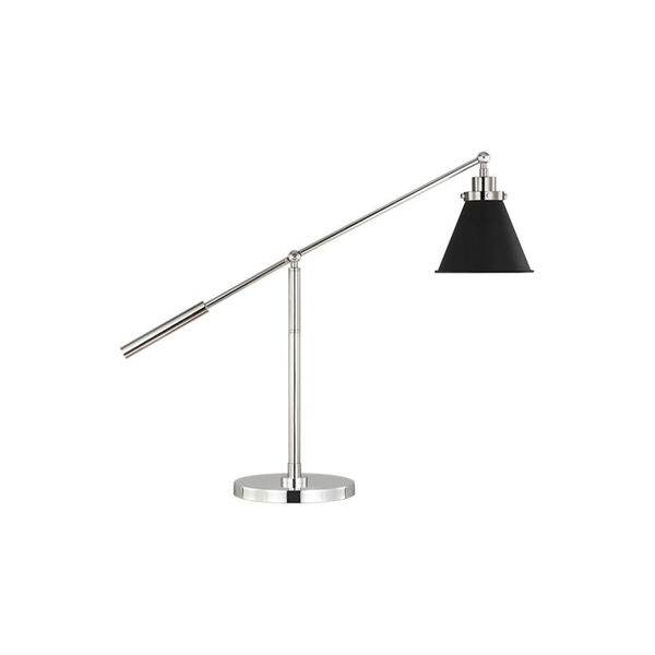 Wellfleet Midnight Black and Silver 30-Inch One-Light Desk Lamp, image 2