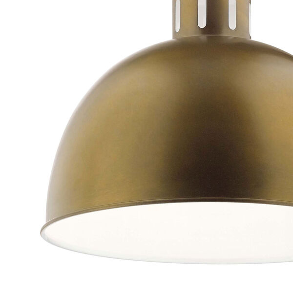 Zailey Natural Brass 13-Inch One-Light Pendant, image 3