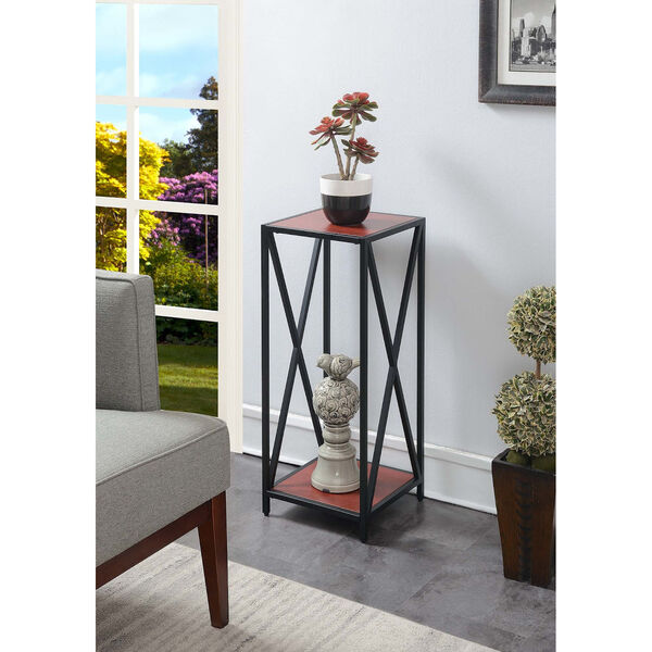 Tucson Cherry and Black 13-Inch Plant Stand, image 1