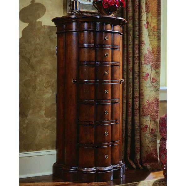 Shaped Jewelry Armoire-Cherry, image 1