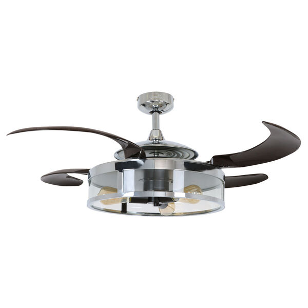 Fanaway Classic Chrome and Espresso 48-Inch LED Ceiling Fan, image 1