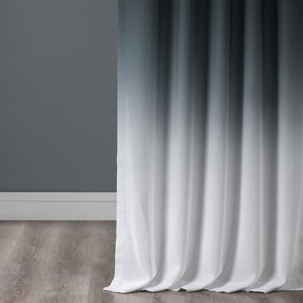 Ombre Faux Linen Semi Sheer Curtain Single Panel, image 7