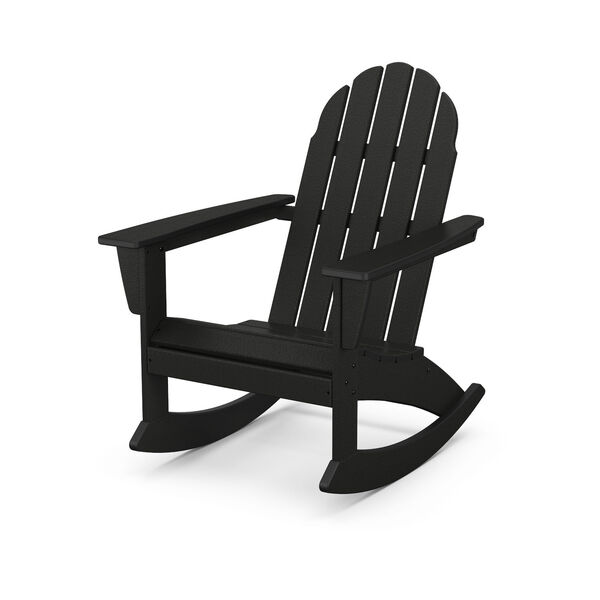 Vineyard Black Adirondack Rocking Chair, image 1
