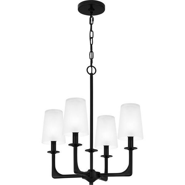 Hough Mystic Black and White Four-Light Chandelier, image 1