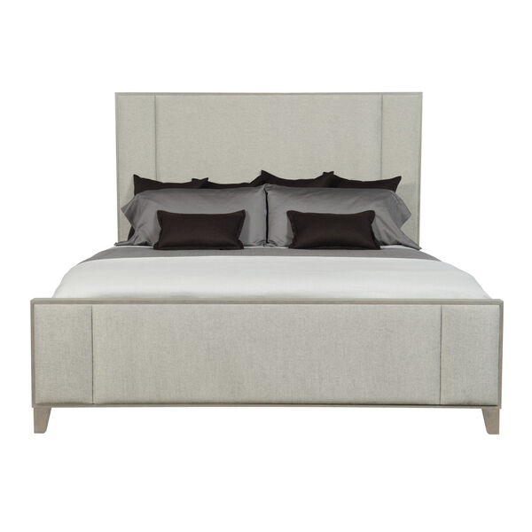 Linea Gray Upholstered Panel King Bed, image 2