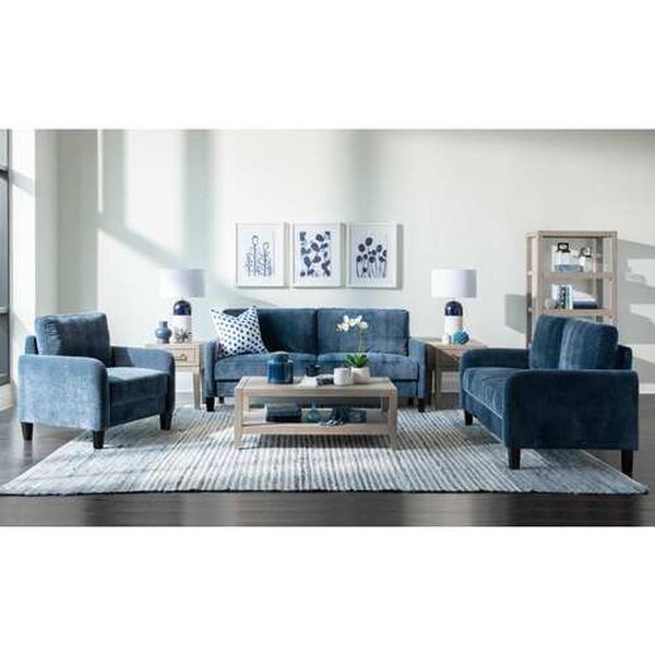 Everly Blue  Velvet Sofa, image 2