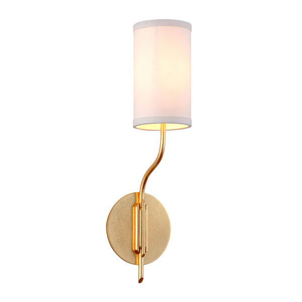 Tallulah Textured Gold Leaf One-Light Wall Sconce, image 1