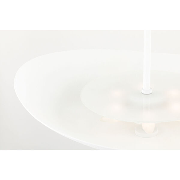 Fabius White Plaster Eight-Light LED Large Pendant, image 5