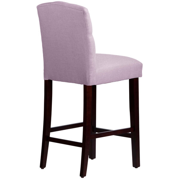Linen Smokey Quartz 46-Inch Tufted Arched Bar stool, image 4