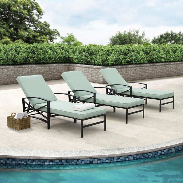Kaplan Mist Oil Rubbed Bronze Outdoor Metal Chaise Lounge, image 3