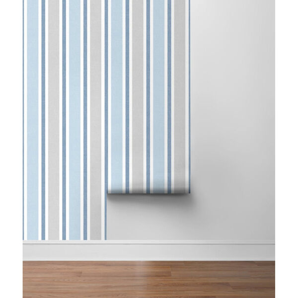 NextWall Linen Cut Stripe Peel and Stick Wallpaper, image 6