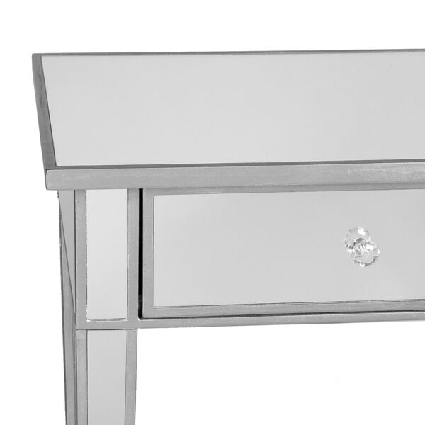 Silver 2 Drawer Mirage Mirrored Console Table, image 5