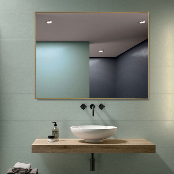 Vanta Gold 30 x 40-Inch Rectangular Framed Wall Mirror, image 4