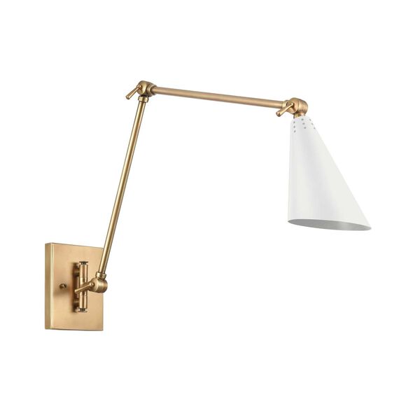 Luca Natural Brass 19-Inch One-Light Swing Arm Sconce, image 2