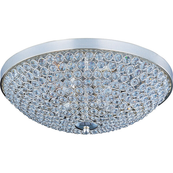 Glimmer Plated Silver Four-Light Flush Mount, image 1