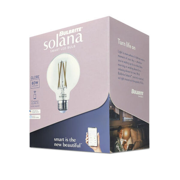 Clear Smart LED G25 60 Watt Equivalent Standard Base Tunable Color Temperature 800 Lumens Smart Home Light Bulb, image 2