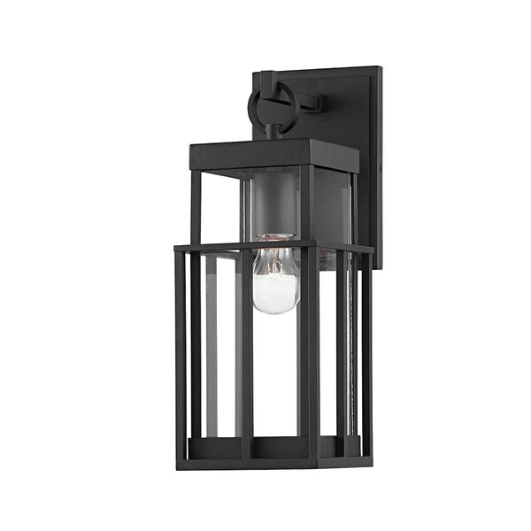 Longport Textured Black One-Light Outdoor Wall Sconce, image 1