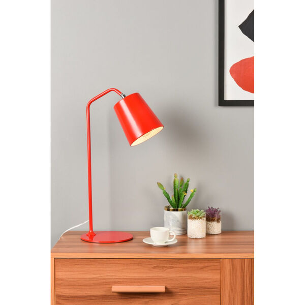 Leroy Red One-Light Table Lamp, image 2