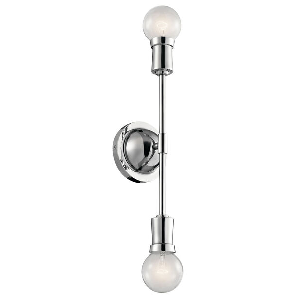 Armstrong Chrome 17-Inch Two-Light Wall Sconce, image 1