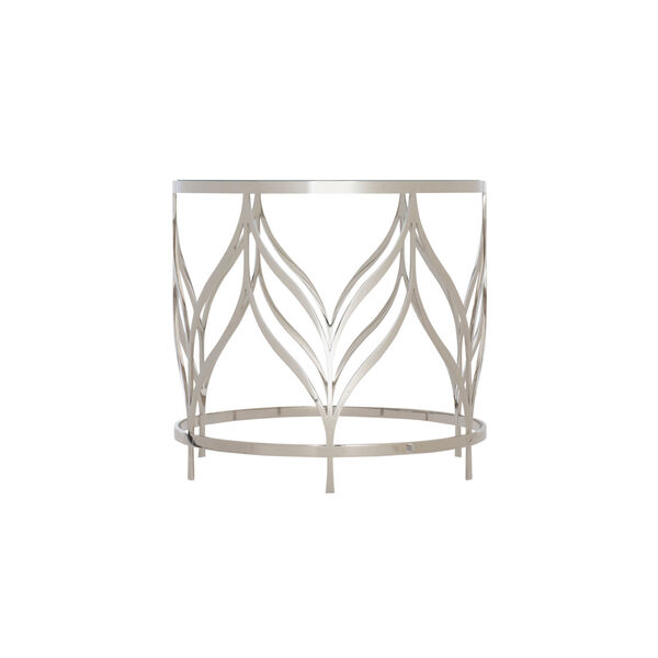 Silver Calista Metal Round Accent Table, image 1