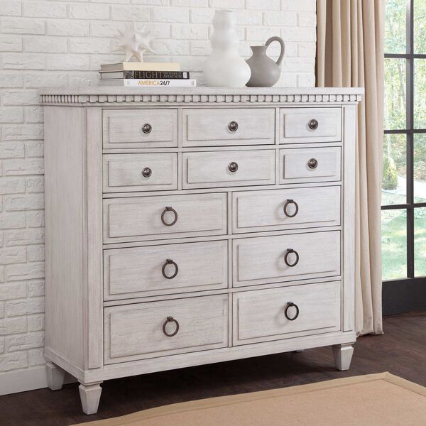 Salter Path Oyster White Wire Brushed Gentlemen Chest, image 2