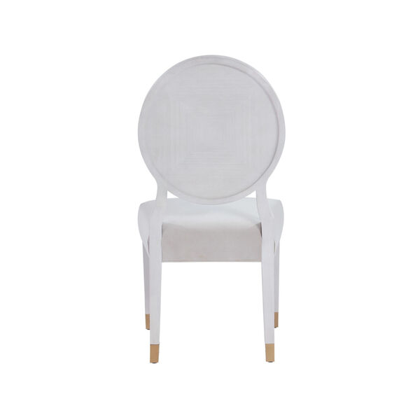Miranda Kerr Love Joy Bliss White Lacquer Oval Back Side Chair, Set of 2, image 3