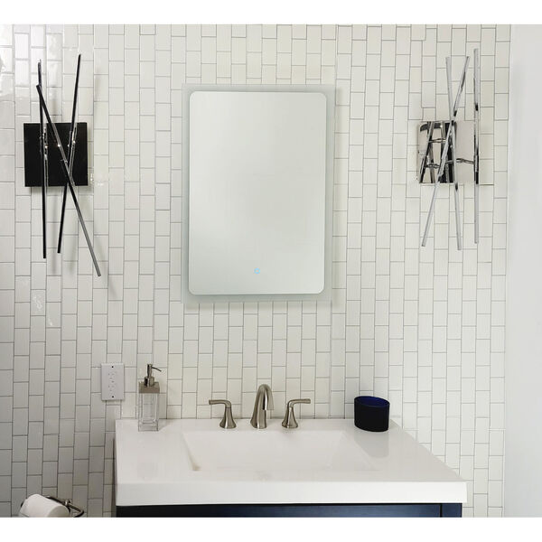 Brenell Clear 20 x 28-Inch Rectangular LED Bathroom Mirror, image 1