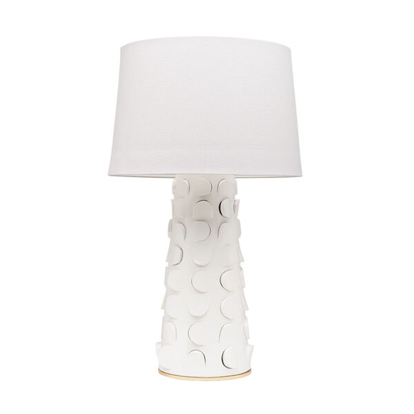 Naomi White and Gold One-Light Table Lamp, image 1