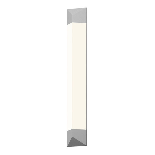 Inside-Out Triform Textured White 36-Inch LED Wall Sconce with White Optical Acrylic Shade, image 1