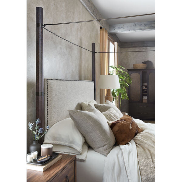 Big Sky Charred Timber and Brushed Bronze Poster Bed with Canopy, image 5