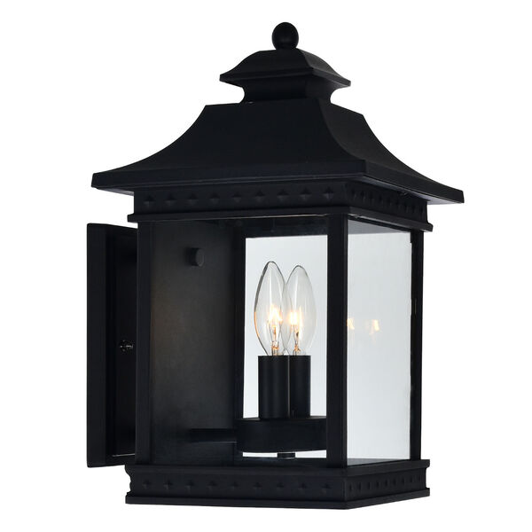 Cleveland Black Two-Light 15-Inch Outdoor Wall Light, image 5