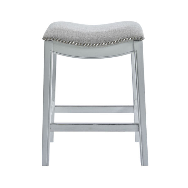 New Ridge Home Goods Zoey White 25 Inch, Counter Stool Height Inches