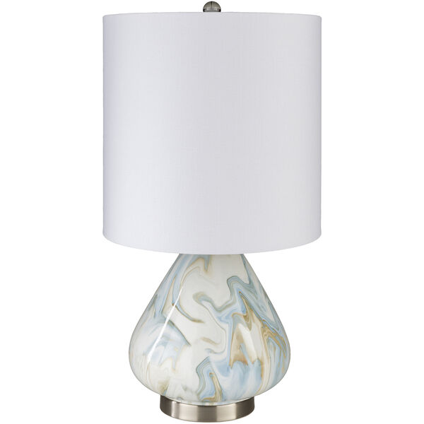 Orleans White and Blue One-Light Table Lamp, image 1