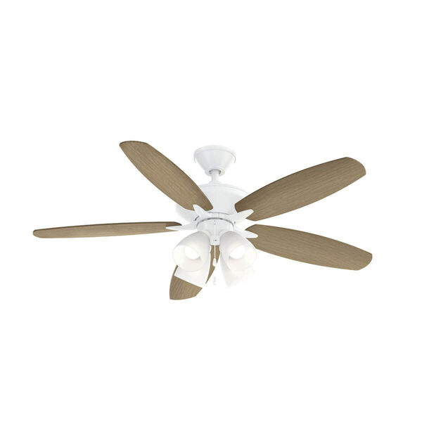 Renew Premier Matte White 52-Inch LED Ceiling Fan, image 4
