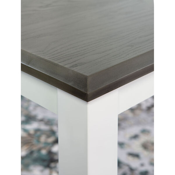 Chloe White and Dark Grey Dining Table, image 7
