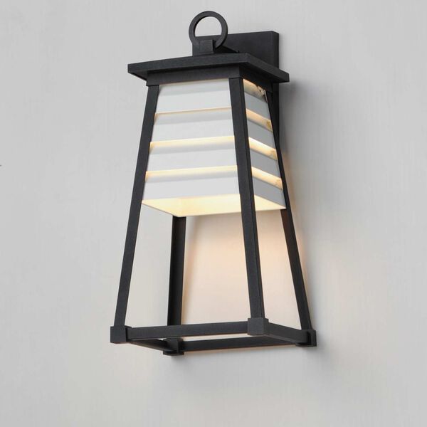 Shutters White Black One-Light Outdoor Wall Sconce, image 4
