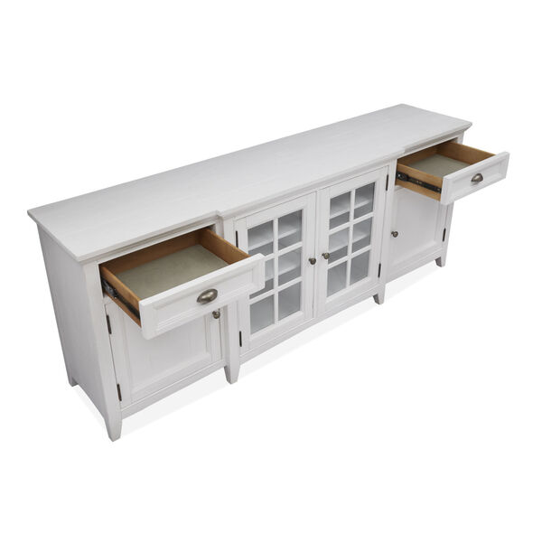Heron Cove 80-Inch White Entertainment Console, image 3