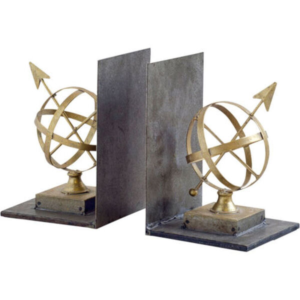 Virdal Gold Sphere Sculpture Bookend, Set of 2, image 1