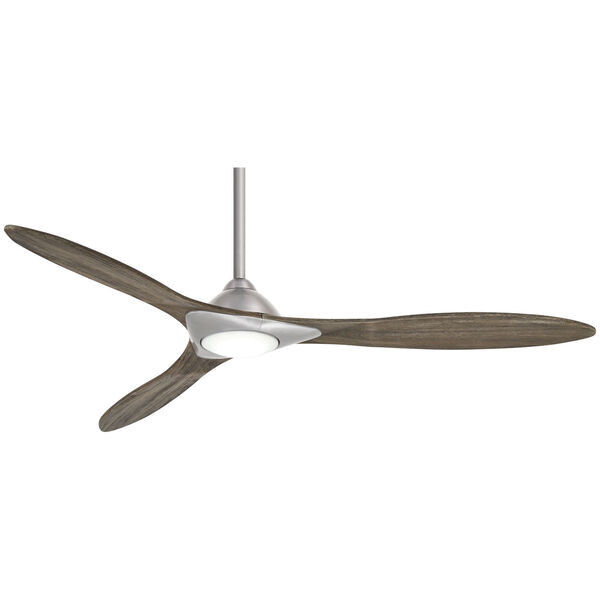 Sleek Brushed Nickel 60-Inch Smart Ceiling Fan, image 1