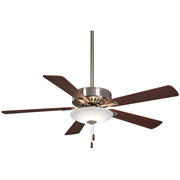 Contractor Brushed Nickel 52-Inch One-Light LED Fan, image 1